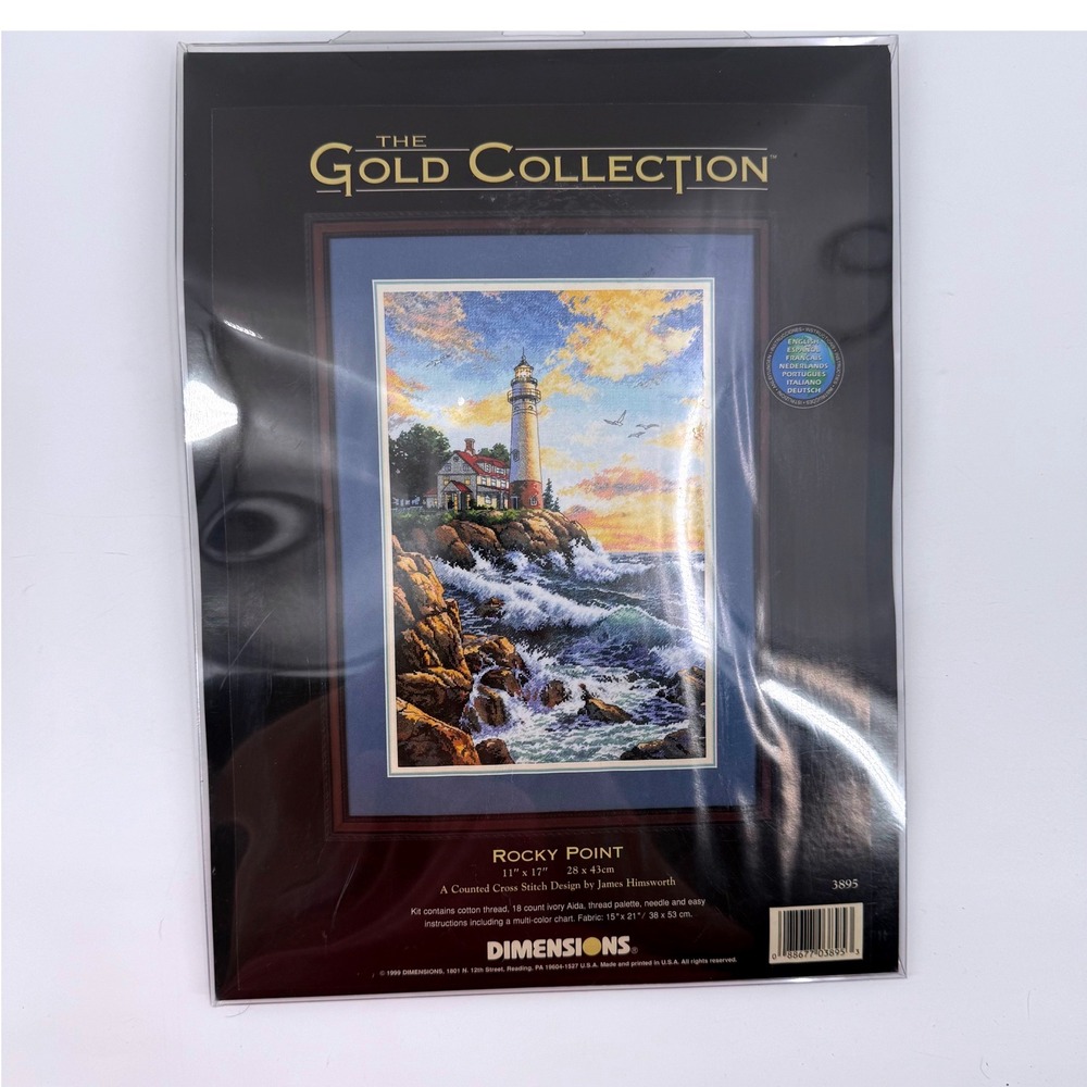 Dimensions Gold Collection Rocky Point Counted Cross Stitch Kit 3895 Lighthouse